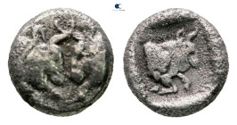 Caria. Uncertain mint circa 450-400 BC. 
Diobol AR

9 mm, 1,08 g



Nearly Very Fine