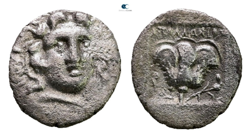 Islands off Caria. Rhodos circa 170-150 BC. 
Plinthophoric Hemidrachm AR

10 ...