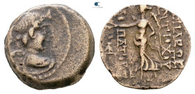 Seleukid Kingdom. Uncertain mint, probably in Phoenicia. Antiochos IX Philopator (Kyzikenos) 114-95 BC. 
Bronze Æ

19 mm, 5,05 g



Nearly Very...