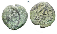 Judaea. Jerusalem. Hasmoneans. Alexander Jannaios (Yehonatan) 103-76 BC. 
Prutah Æ

14 mm, 1,04 g



Fine