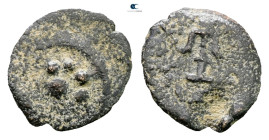 Judaea. Jerusalem. Hasmoneans. Alexander Jannaios (Yehonatan) 103-76 BC. 
Prutah Æ

15 mm, 0,97 g



Fine