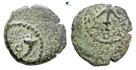 Judaea. Jerusalem. Herodians. Herod I (the Great) 40-4 BC. 
Prutah Æ

15 mm, 1,43 g



Fine