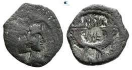 Nabataean Kingdom. Petra. Aretas IV, with Shaqilat 9 BC-AD 40. 
Bronze Æ

19 mm, 4,08 g



Good Fine