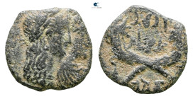 Nabataean Kingdom. Petra. Aretas IV, with Shaqilat 9 BC-AD 40. 
Bronze Æ

15 mm, 1,89 g



Nearly Very Fine