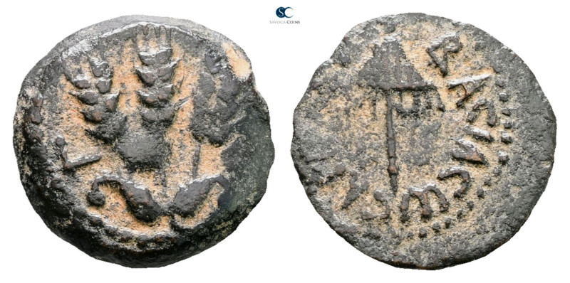 Judaea. Jerusalem. Herodians. Agrippa I AD 37-43. 
Prutah Æ

16 mm, 2,46 g
...