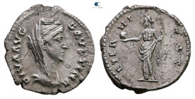 Diva Faustina I AD 140-141. Rome
Denarius AR

18 mm, 3,16 g



Very Fine