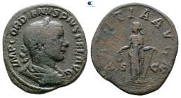 Gordian III AD 238-244. Rome
Sestertius Æ

31 mm, 18,29 g

Nearly Very Fine