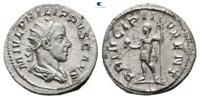 Philip II, as Caesar AD 244-246. Rome
Antoninianus AR

22 mm, 4,29 g



Very Fine