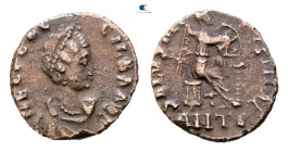 Aelia Flacilla AD 383-386. Antioch
Follis Æ

11 mm, 0,90 g



Nearly Very Fine