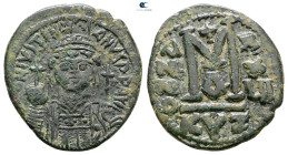 Justinian I AD 527-565. Cyzicus
Follis or 40 Nummi Æ

33 mm, 17,36 g



Very Fine