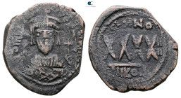 Phocas AD 602-610. Nikomedia
Follis or 40 Nummi Æ

30 mm, 12,34 g



Good Fine