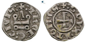 Principality of Achaea. Guillaume I de la Roche AD 1280-1287. 
Denier Tournois BI

19 mm, 0,74 g



Very Fine