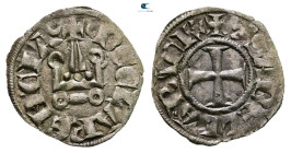 Principality of Achaea. Isabelle de Villehardouin AD 1297-1301. 
Denier Tournois BI

19 mm, 0,78 g



Very Fine