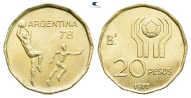 Argentina. AD 1977. Soccer World Cup
20 Pesos

 mm, 5 g



Uncirculated