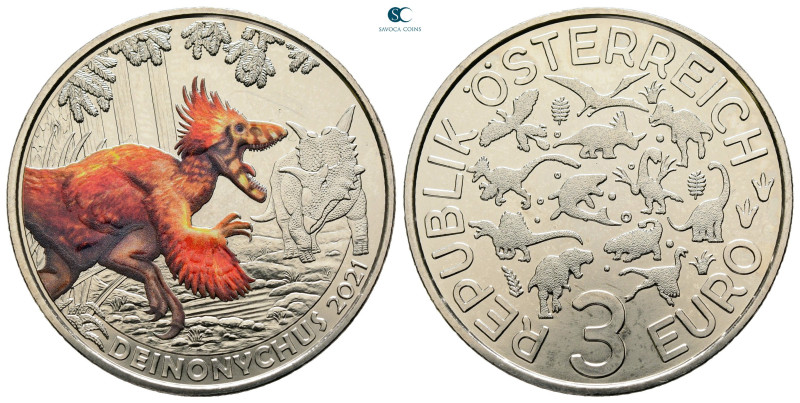 Austria. AD 2021. Dinosaurier
3 Euro

 mm, 16 g



Mint State