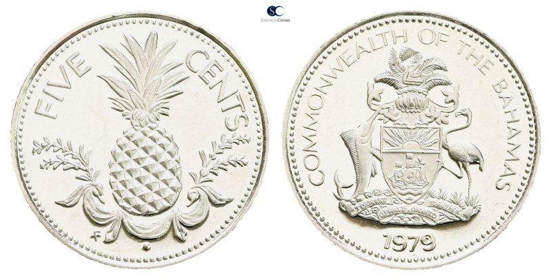 Bahamas. AD 1979. 
5 Cents

 mm, 3,91 g



Proof