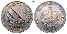 Cuba. AD 1981. Sailing Ship Nina
5 Pesos

 mm, 12,0 g



Mint State