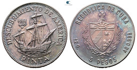 Cuba. AD 1981. Sailing Ship Pinta
5 Pesos

 mm, 12 g



Mint State