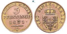 Germany. Prussia AD 1871. 
3 Pfenninge

24 mm, 4,51 g



Extremely Fine