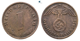 Germany. AD 1938. 
1 Reichspfennig 1938 A

 mm, 2 g



Nearly Extremely Fine