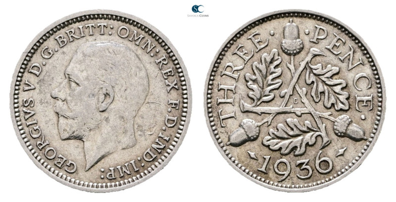 Great Britain. George V AD 1910-1936. 
3 Pence AR 

15 mm, 1,37 g



Very...