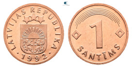 Latvia. AD 1992. 
1 Santims

 mm, 1,60 g



Mint State