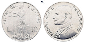 Papal States (Vatican). AD 1980. 
10 Lire 

 mm, 1,6 g



Mint State