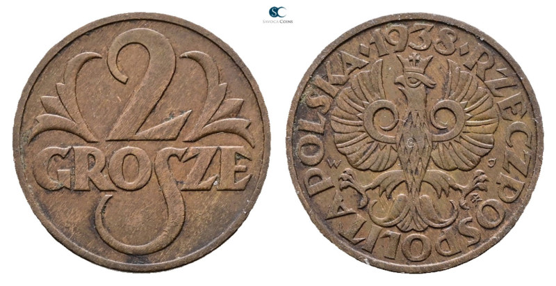 Poland. AD 1938. 
2 Grosze

 mm, 1,92 g



Extremely Fine