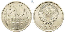 Russia. AD 1988. 
20 Kopecks

 mm, 3,4 g



Mint State