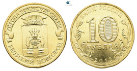 Russia. AD 2012. 
10 Rubel

 mm, 5,8 g



Uncirculated