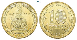 Russia. AD 2012. 
10 Rubel

 mm, 5,8 g



Uncirculated