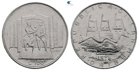 San Marino. AD 1976. 
100 Lire

 mm, 8 g



Uncirculated