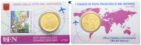 Vatikan. AD 2019. Stamp and Coincard No 26
50 Cent

 mm, g



Uncirculated