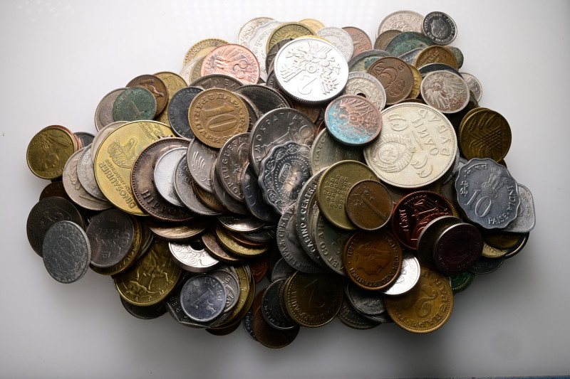 around 200 mixed modern coins and medals

as pictured