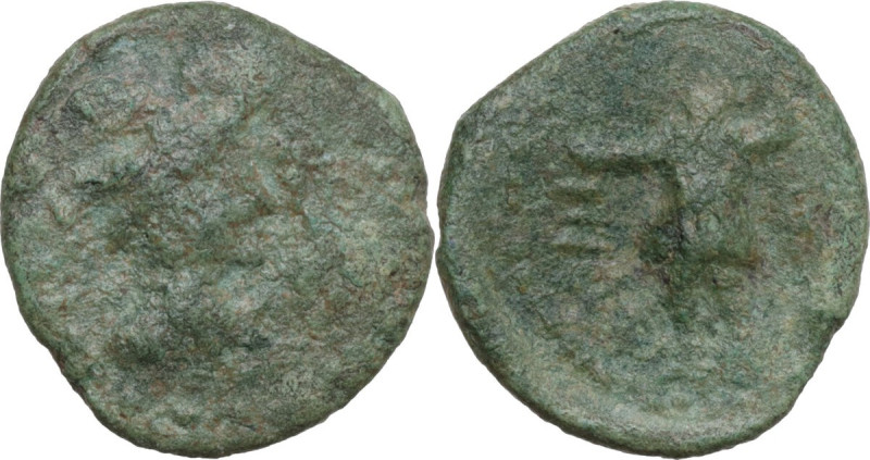 Greek Italy. Central Italy, uncertain mint. AE 17 mm, 'Pseudo-Panormos', 1st cen...