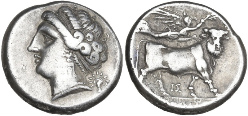Greek Italy. Central and Southern Campania, Neapolis. AR Nomos, c. 275-250 BC. O...