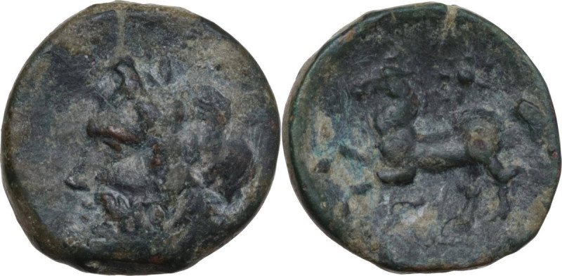 Greek Italy. Northern Apulia, Arpi. AE 17 mm, c. 325-275 BC. Obv. Laureate head ...