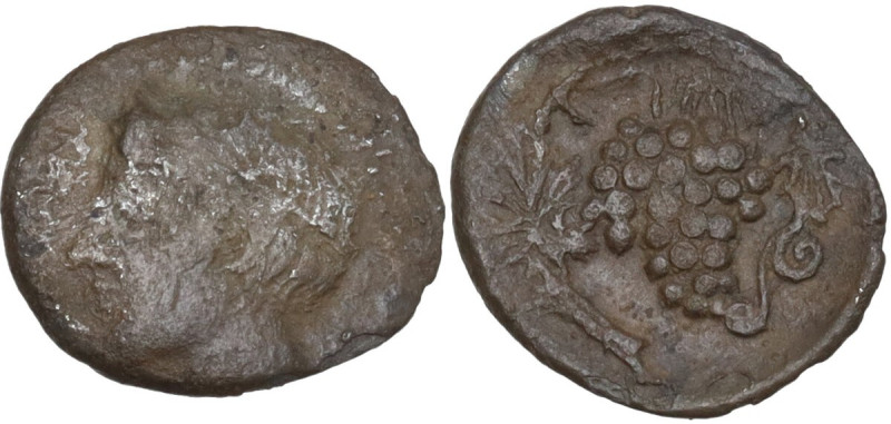 Sicily. Naxos. AR Litra – Trihemiobol, c. 415-403 BC. Obv. ΝΑΞΙΩΝ. Head of Diony...