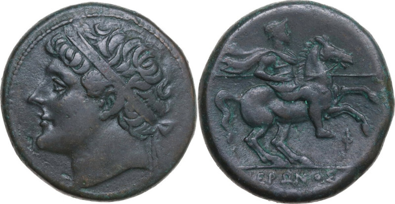 Sicily. Syracuse. Hieron II (274-215 BC). AE 27 mm, c. 240-215 BC. Obv. Diademed...