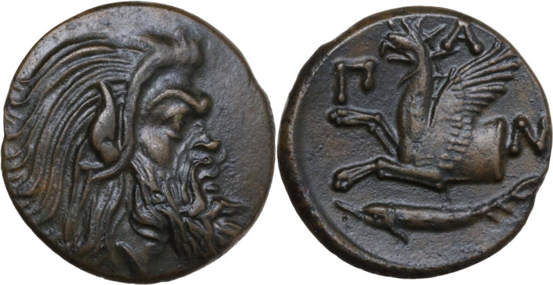 Greek Asia. Cimmerian Bosporos, Pantikapaion. AE 21.0 mm, c. 310-304/3 BC. Obv. ...