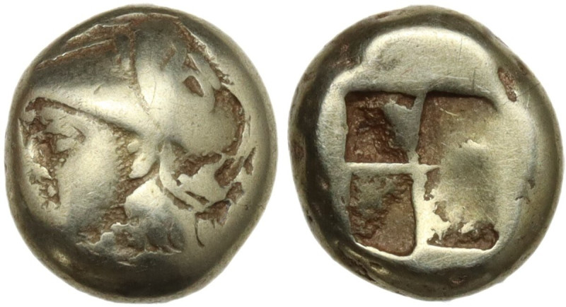 Greek Asia. Ionia, Phokaia. EL Hekte, c. 387-326 BC. Obv. Head of Athena to left...