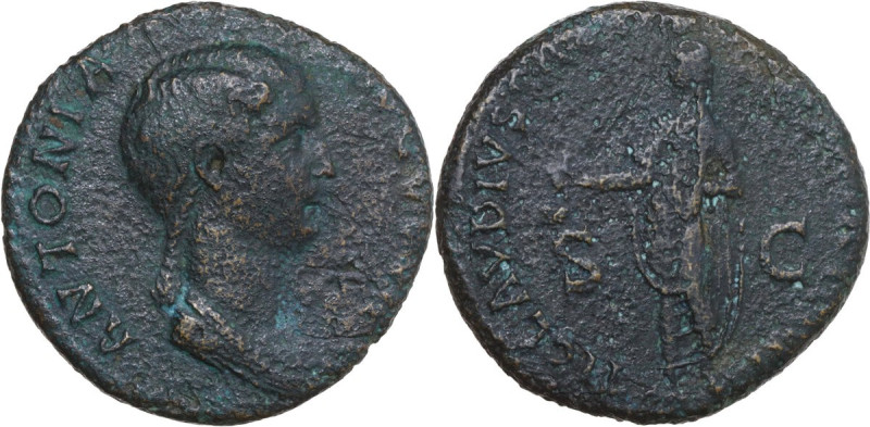 Antonia, daughter of Mark Anthony and Octavia (died 45 AD). AE Dupondius, 41-42 ...