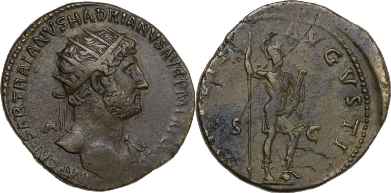 Hadrian (117-138). AE Dupondius, 119-121 AD. Obv. IMP CAESAR TRAIANVS HADRIANVS ...