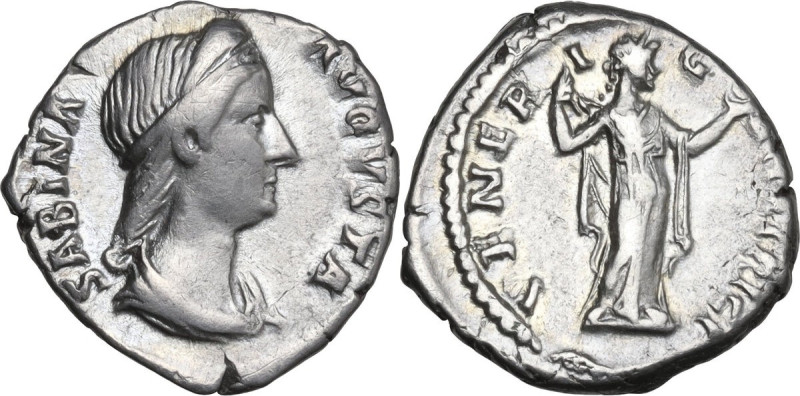 Sabina, wife of Hadrian (died 137 AD). AR Denarius. Rome mint, c. 136-137/8 AD. ...