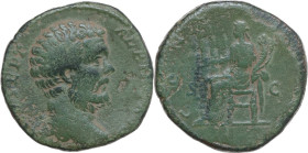 Clodius Albinus as Caesar (193-195). AE Sestertius, 194-195 AD. Obv. D CLOD SEPT ALBIN CAES. Bare head right. Rev. CONCORDIA SC. Concordia seated left...
