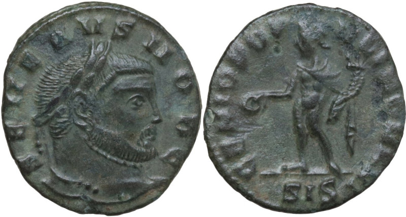 Severus II as Caesar (305-306). AE Quarter follis, 305-306 AD. Siscia mint. Obv....