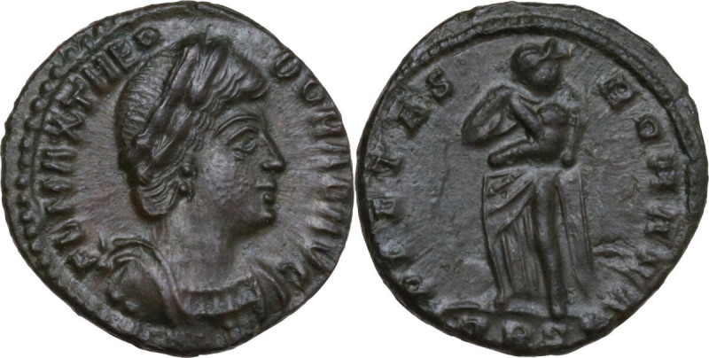 Theodora, second wife of Constantius I (293-306). AE 16 mm, Treveri mint, before...