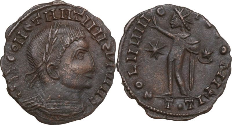 Uncertain Germanic tribe. Pseudo-Imperial coinage. AE, Follis, Constantine I, Ba...