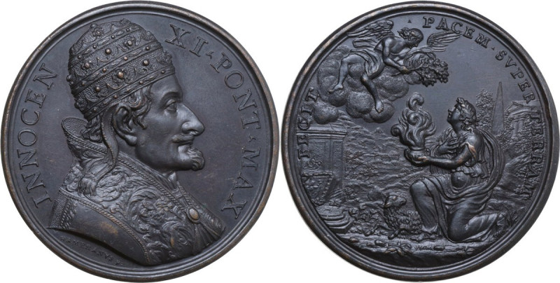 Innocenzo XI (1676-1689), Benedetto Odescalchi. Medaglia per la Pace di Nimega. ...