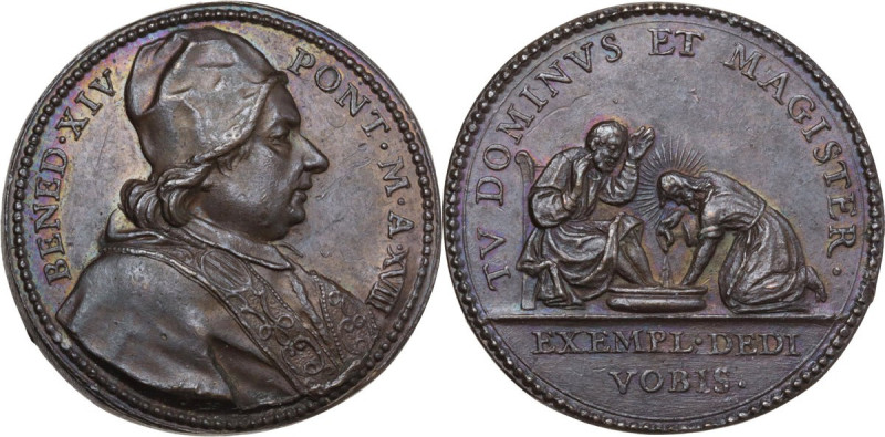 Benedetto XIV (1740-1758), Prospero Lambertini. Medaglia A. XVIII per la Lavanda...